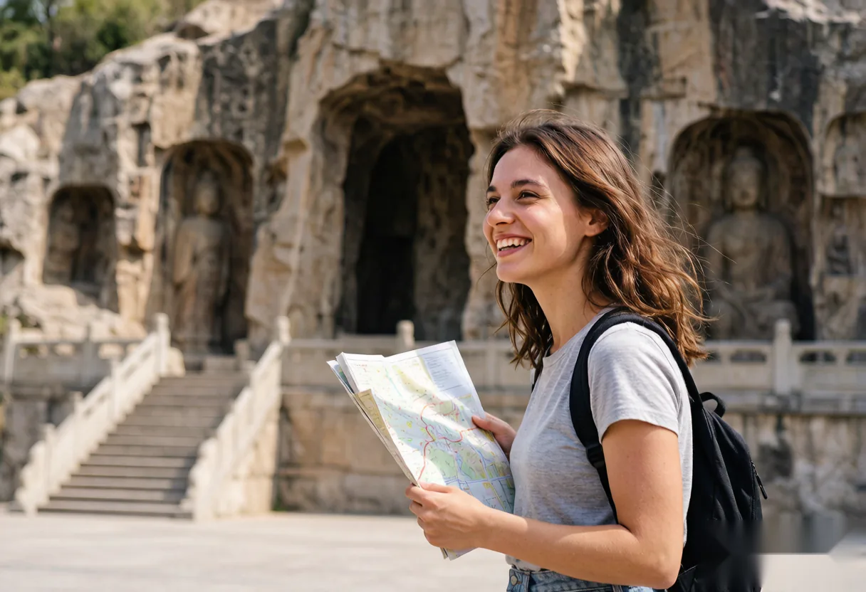 Friendly international traveler in Luoyang, ready to explore