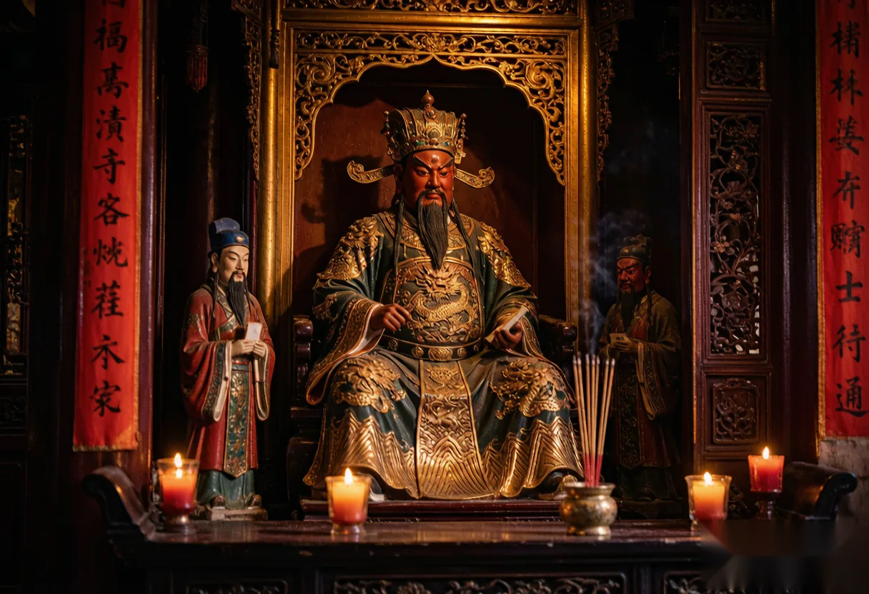 Historical stone statues at Guanlin Temple, Luoyang