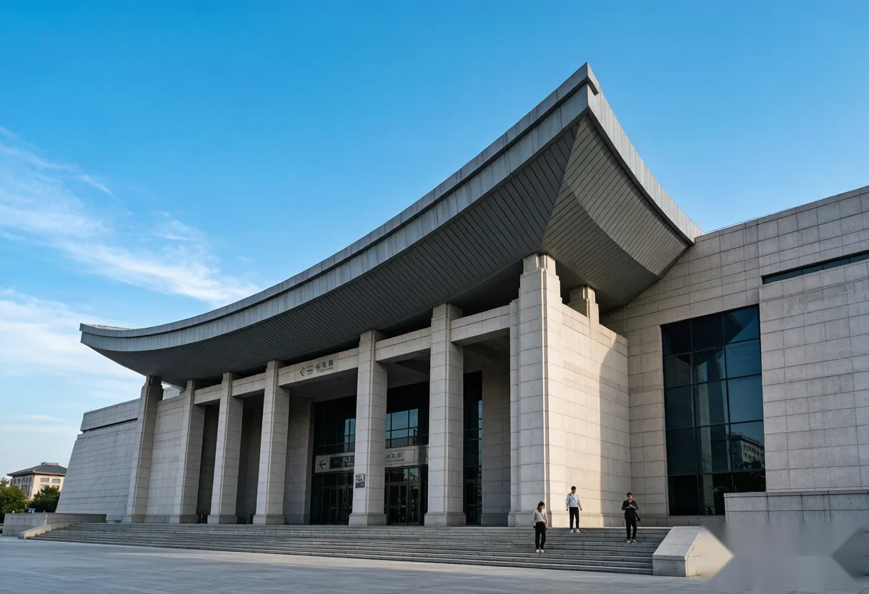 Exterior of the Luoyang Museum, a large modern museum building
