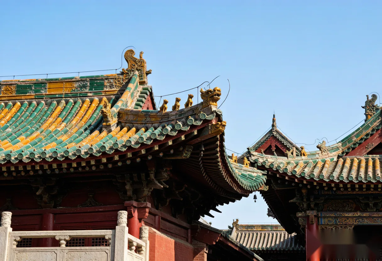 Traditional Buddhist temple architecture in Luoyang
