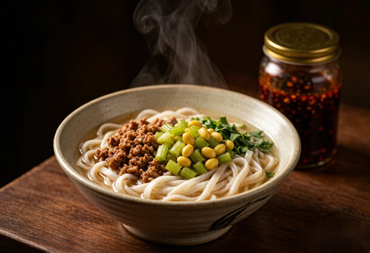 A bowl of traditional hand-pulled noodles served in Luoyang