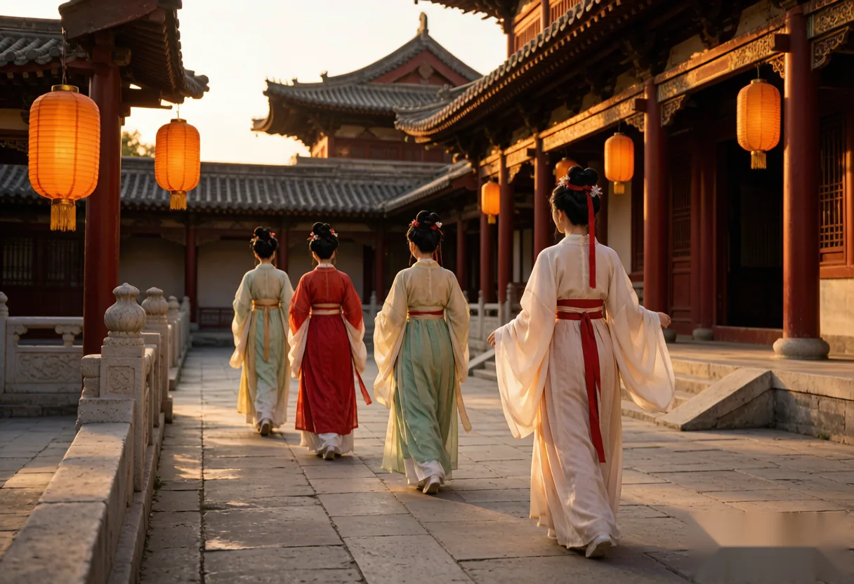 Tang dynasty atmosphere in Luoyang — traditional architecture and lanterns