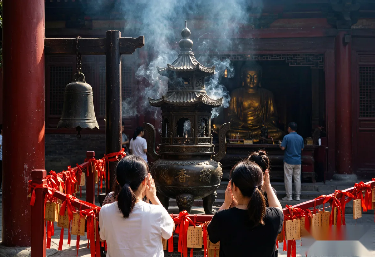 Buddhist religious atmosphere at White Horse Temple, Luoyang