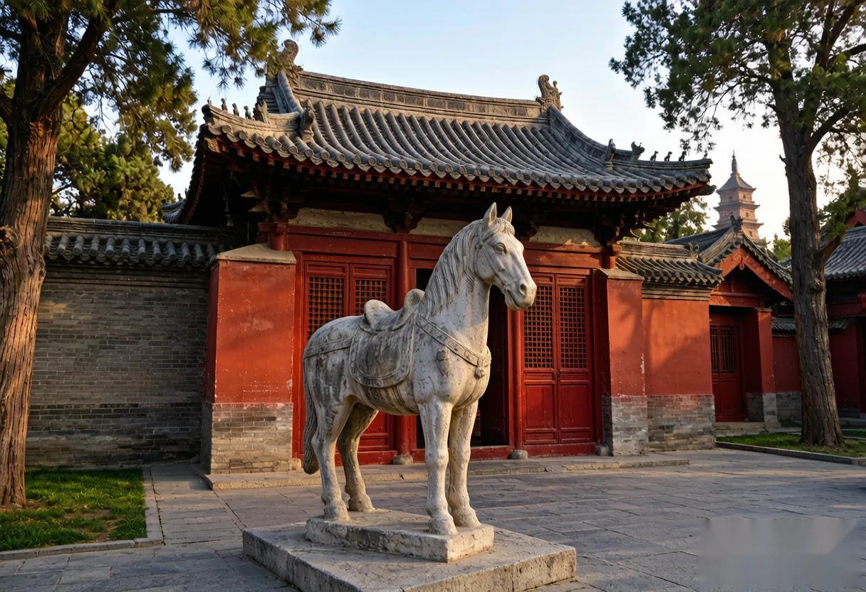 Stone-horse gate at White Horse Temple, Luoyang